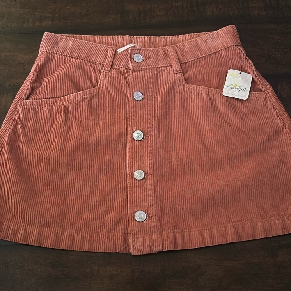 NWT Free People Ray Cord skirt